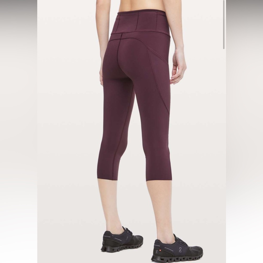 Lululemon Fast/ Free Crop II Nulux 19" Legging Dark Adobe Activewear Women’s 2